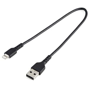StarTech RUSBLTMM30CMB Phone Cable, Black, 0.3 m, USB-A to Lightning