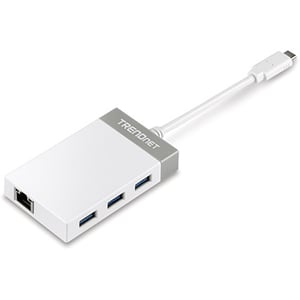 Trendnet TUC-ETGH3 USB 3.2 Gen 1 (3.1 Gen 1) Type-C Docking Station, Gray, White