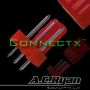 AC Ryan Connectx™ 3pin fan connector Male - UVRed 100x 3pin Fan Male Czerwony