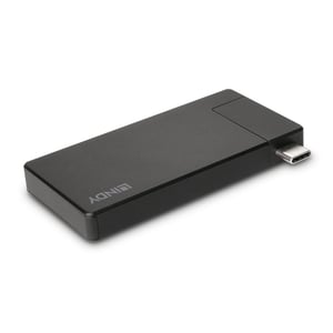 Lindy 43336 Dockingstation, kabelgebunden, USB 3.2 Gen 1 (3.1 Gen 1), Typ C, schwarz