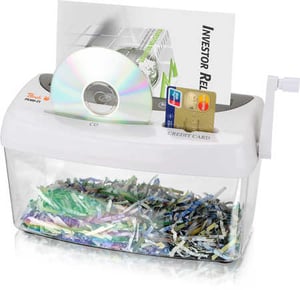 Peach PS300-21 Aktenvernichter, Kreuzschnitt, 21,6 cm, transparent, weiß
