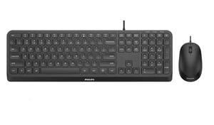 Philips 2000-serien SPT6207B/00 tangentbord Medföljande mus USB-anslutning US-engelska Svart