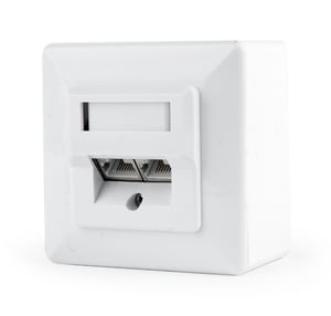 Gembird MWS-2S6-01 eluttag 2 x RJ-45 Vit