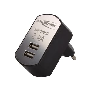 Ansmann 1001-0031 Ladegerät für mobile Geräte, universell, schwarz, Wechselstrom, für den Innenbereich