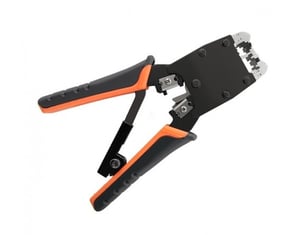 Qoltec 54274 Kabelpresszange Presswerkzeug Schwarz, Orange