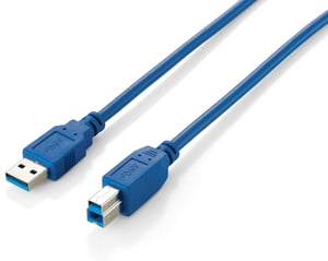 Equip 128291 USB-kabel USB 3.2 Gen 1 (3.1 Gen 1) 1 m USB A till USB B Blå