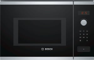 Bosch Serie 4 BFL553MS0 Mikrowelle Schwarz, Edelstahl Kombi-Mikrowelle Einbaugerät 25 l 900 W