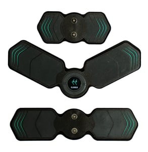 ELEEELS M1 massager ABS, rygg, mage, bälte, hand, midja, svart