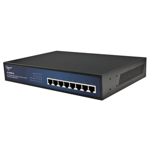ALLNET ALL8808POE Unmanaged L2 Gigabit Ethernet (10/100/1000) Network Switch with PoE Support Black, Blue