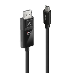 Lindy 43342 adapter kablowy 2 m USB Type-C DisplayPort Czarny