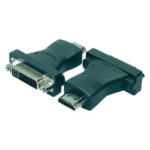 LogiLink HDMI to DVI Adapter: HDMI 19-pin female to DVI-D (24+1) male, Black