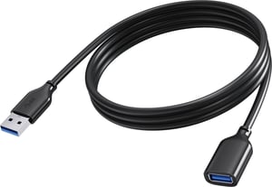 Vision TC 2MUSB3.0EXT/BL USB Cable, USB 3.2 Gen 1 (3.1 Gen 1), 2 m, USB-A, 5 Gbit/s, Black