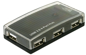 DeLOCK USB 2.0-Hub, extern, 4 Anschlüsse, 480 Mbit/s