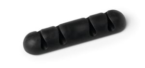 Durable Cavoline Clip 4 Desk Cable Holder, Black