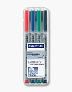 Staedtler 316 WP4 marker, 1 pc. Black, Blue, Green, Red
