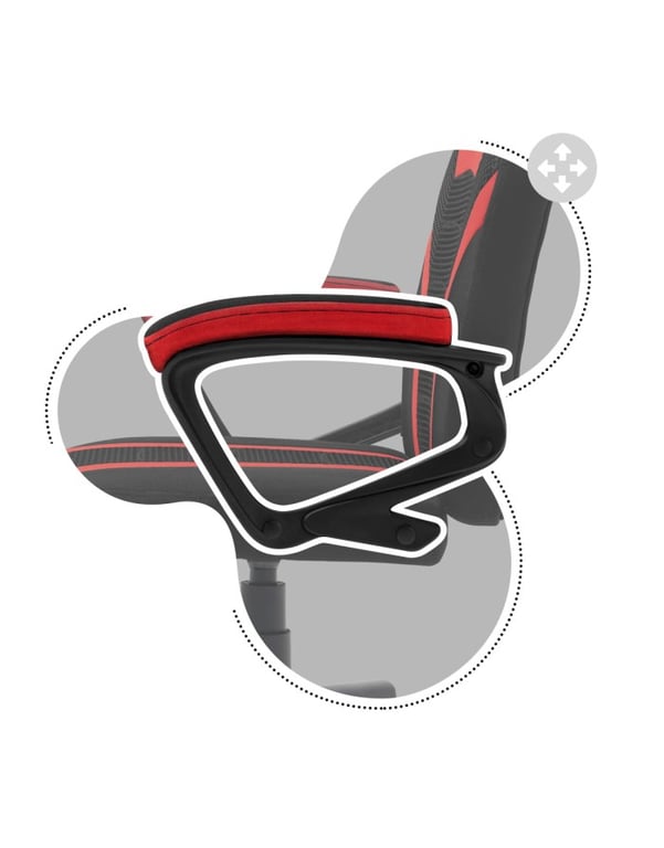 Huzaro Ranger 1.0 Red Mesh Płaskie siedzisko Siatka z oczkiem