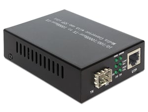 DeLOCK Media Converter 1000Base-T-zu-SFP-Netzwerkkonverter 1000 Mbit/s, schwarz