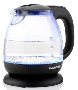Hyundai VK101 Wasserkocher 1 l 1100 W, transparent, schwarz