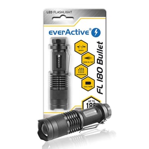 Everactive FL180 latarka Czarny Latarka ręczna LED