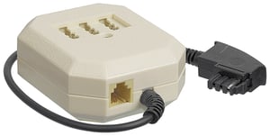 Goobay 50281 Telephone Cable 0.2 m Beige, Black