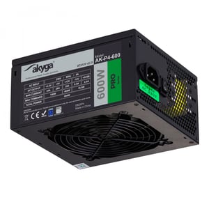 Akyga AK-P4-600 moduł zasilaczy 600 W 20+4 pin ATX ATX Czarny