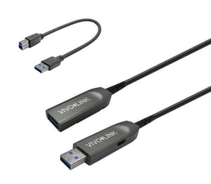 Vivolink PROUSB3AAF30 USB 3.2 Gen 1 (3.1 Gen 1) Cable, 30 m, USB A, Black