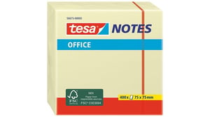 TESA 56675 Self-Adhesive Sticky Notes, Square, Yellow, 400 sheets. Self-adhesive