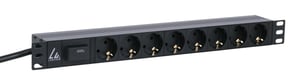 Lanview LVR261881S Stromverteilereinheit (PDU) mit 8 Netzwerkanschlüssen, 1U, schwarz