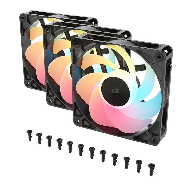 фото Вентилятор Corsair RS120-R ARGB PWM 3-Pack Black (CO-9050196-WW)