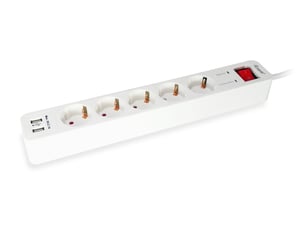 Equip 245554 1.8 m 5-outlet power strip, Indoor, White