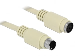 DeLOCK 85805 kabel PS/2 1,8 m 6-p Mini-DIN Beżowy
