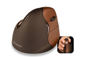 BakkerElkhuizen Evoluent4 Maus Büro Rechtshänder RF Wireless Laser 2600 DPI