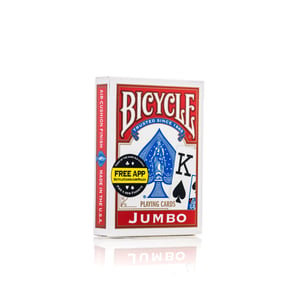 Bicycle Jumbo Rider Back Playing Cards, 56-card deck
