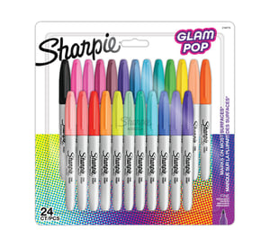 Sharpie 2198779 marker 24 szt. Końcówka cienka Czarny, Niebieski, Zielony, Pomarańczowy, Różowy, Czerwony, Żółty