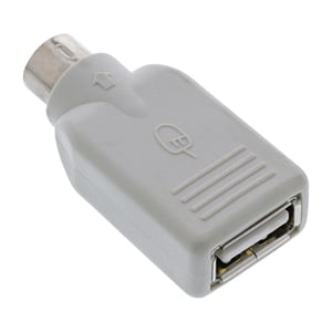 InLine 33103 przejściówka do kabli PS/2 male USB A Beżowy