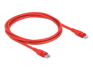 DeLOCK USB-Typ-C-zu-Lightning-Daten- und Ladekabel für iPhone, iPad und iPod, rot, 1 m, MFi