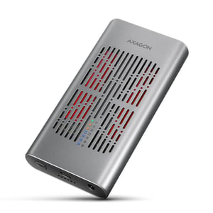 Axagon EEM2-20GD USB 3.2 Gen 2 (3.1 Gen 2) Type-C-Dockingstation für Festplatten, Schwarz, Grau