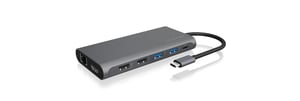 ICY BOX IB-DK4050-CPD Kabelansluten USB 3.2 Gen 1 (3.1 Gen 1) Type-C Antracit