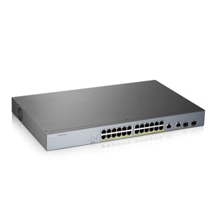 Zyxel GS1350-26HP-EU0101F Managed L2-Gigabit-Ethernet-Switch (10/100/1000) mit PoE-Unterstützung, grau