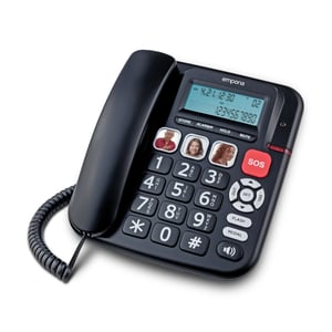 Emporia KFT20 Analog telefon Namn och identifiering av den som ringer Svart