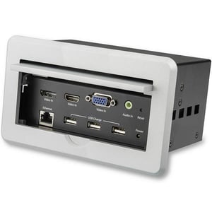 StarTech BOX4HDECP2 AV video conferencing hub, 3840 x 2160 px, Wired LAN, Silver