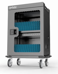 Manhattan 102353 Mobile Device Cabinet Mobile Device Management Cart Gray
