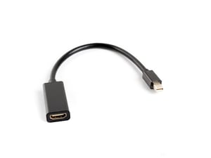 Lanberg AD-0005-BK kabeladapter 0,2 m Mini DisplayPort till HDMI typ A (standard) svart