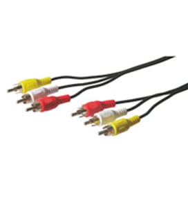 Goobay AVK 354-500 5.0m composite cable 5 m 3 x RCA