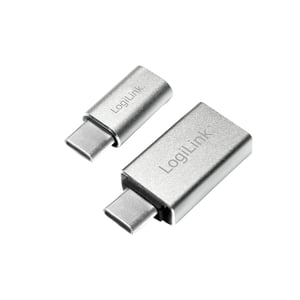 LogiLink AU0040 USB 3.1 Type-C to USB 3.0 Type-A, Micro USB 2.0 Adapter, Aluminum