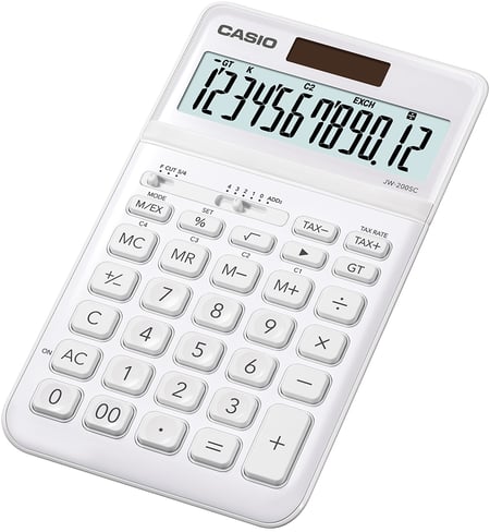 Casio JW-200SC kalkulator Desktop Podstawowy kalkulator Biały