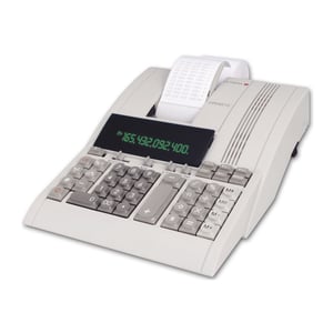 Olympia CPD 5212 skrivbordsräknare med utskriftsfunktion, vit