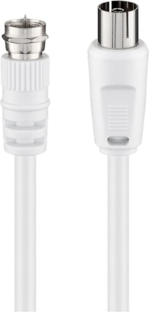 Goobay 11831 kabel koncentryczny 3C-2V 5 m F-Typ, vit