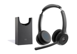 Cisco HS-WL-722-BUNAS-C Kopfhörer/Headset, kabellos, Kopfbügel, Büro/Callcenter, Bluetooth, Ladestation, schwarz