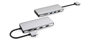 eSTUFF ES623010 USB 3.2 Gen 1 (3.1 Gen 1) Type-C-hubbar och koncentratorer, 5000 Mbit/s, aluminium